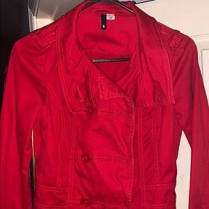 Red button jacket